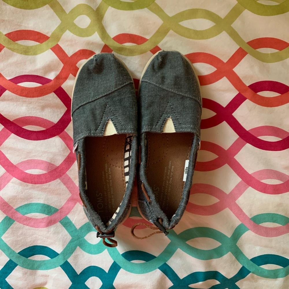Toms Girls Denim Slip-Ons